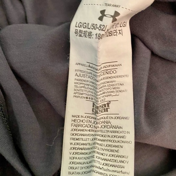 Men’s Under Armour Grey Heat Gear Shirt Size Large - Picture 9 of 9